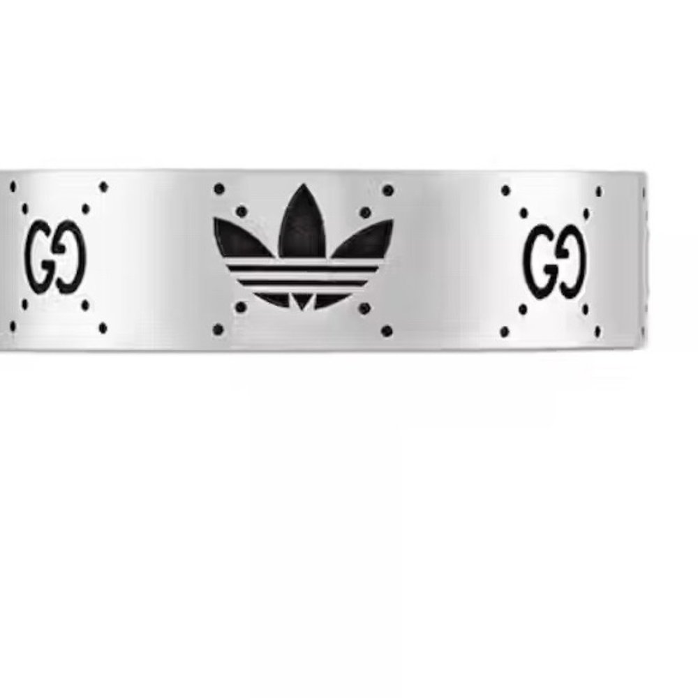 Gucci x Adidas Engraved Silver Ring NEW IN BOX - Picture 10 of 11